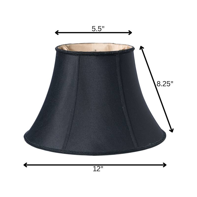 Transitional Softback Lampshade with Washer Fitter, Black (with Bronze Lining)