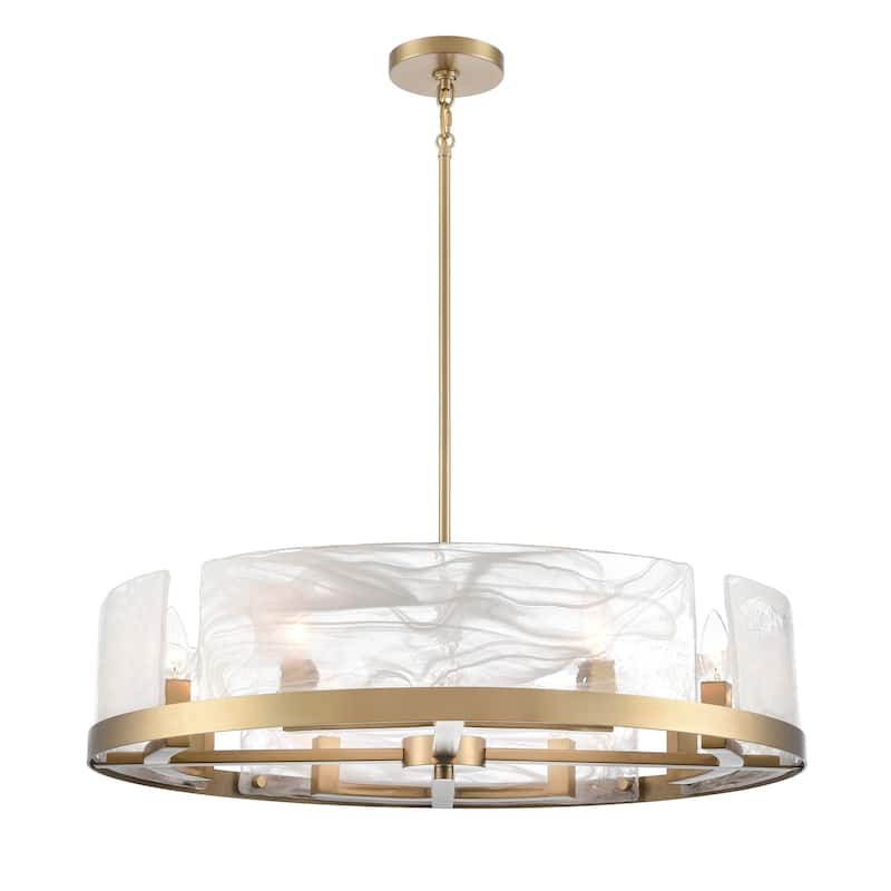 Artcraft Skye 8-Light Chandelier - Brushed Brass Finish