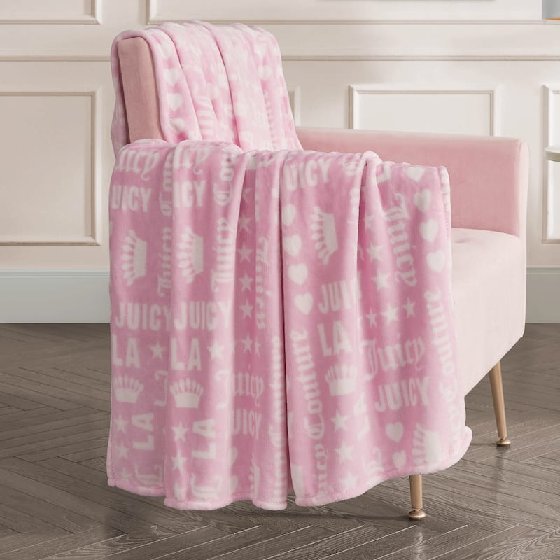 Juicy Couture Juicy Words 50" x 70" Plush Throw