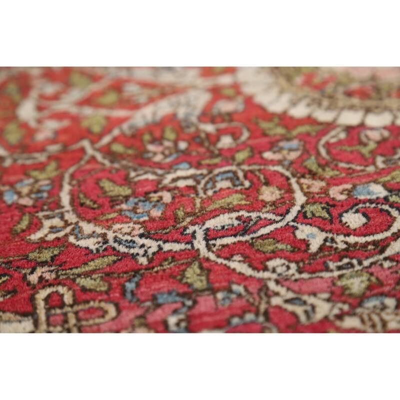 Pre-1900 Antique Vegetable Dye Isfahan Persian Wool Carpet - 4'7" x 6'7"