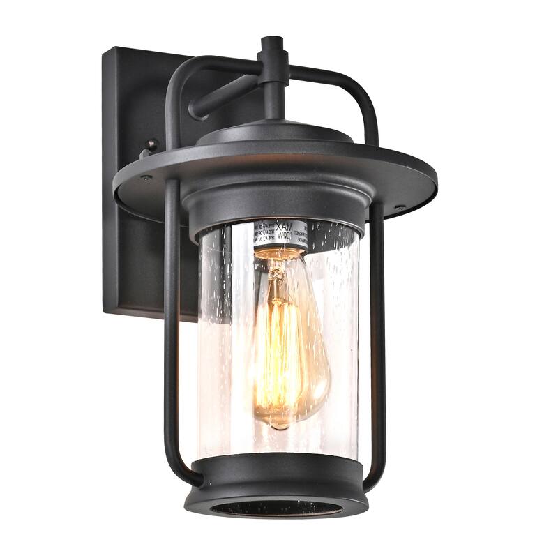 Starlee Lantern Outdoor Wall Fixture by Havenside Home - Textured Black