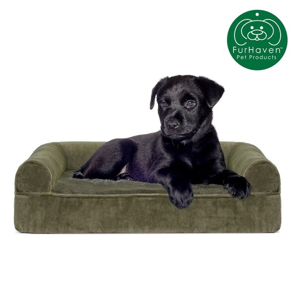 memory foam faux fur dog bed