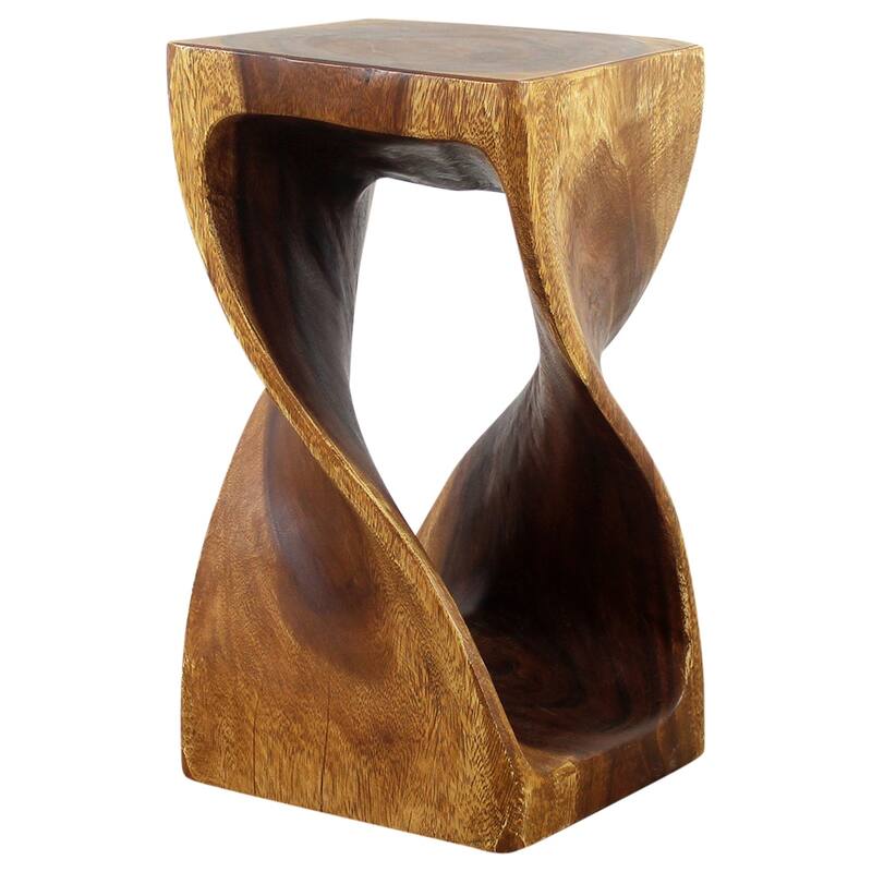 Haussmann® Original Wood Twist Stool 10 X 10 X 18 In High Walnut Oil - 10" x 10" x 18"