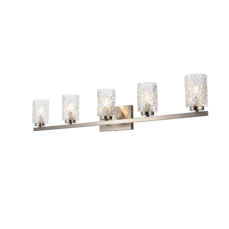 Cara 5 Light Bath Sconce with Clear Shade