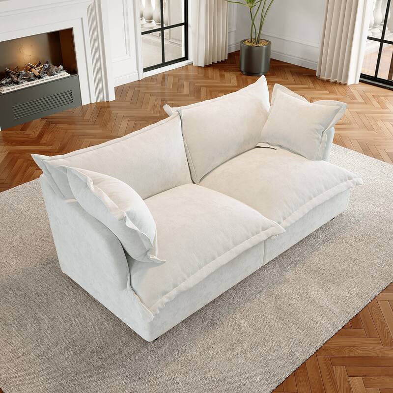 Cloud Chenille Upholstered Modular Sectional Sofa