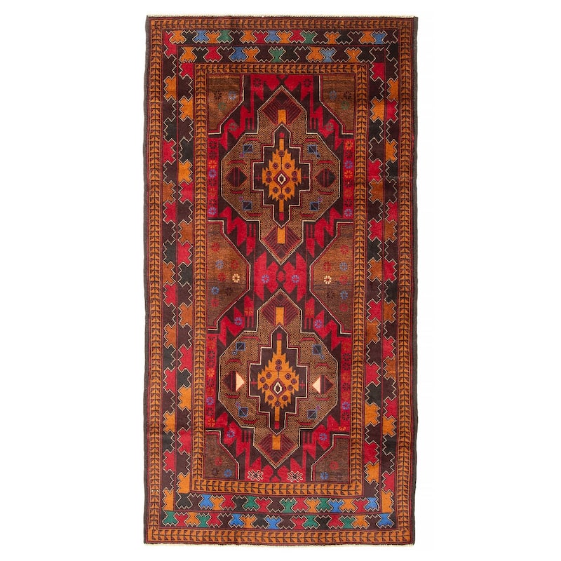 ECARPETGALLERY Hand-knotted Teimani Red Wool Rug - 3'5 x 6'8 - 3'5 x 6'8 - Red