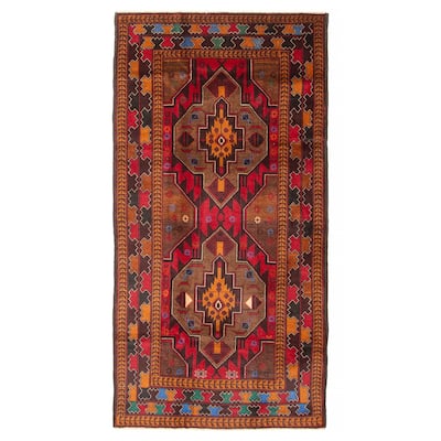 ECARPETGALLERY Hand-knotted Teimani Red Wool Rug - 3'5 x 6'8
