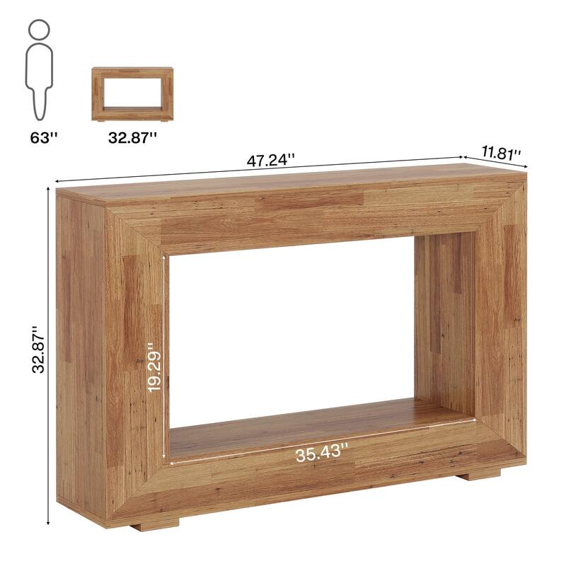 47 Inches Narrow Wood Console Table with Storage - 47.24" W x 29.1" H x 11.81" D