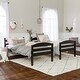 preview thumbnail 7 of 13, Walker Edison Solid Wood Twin Convertible Bunk Bed - Black