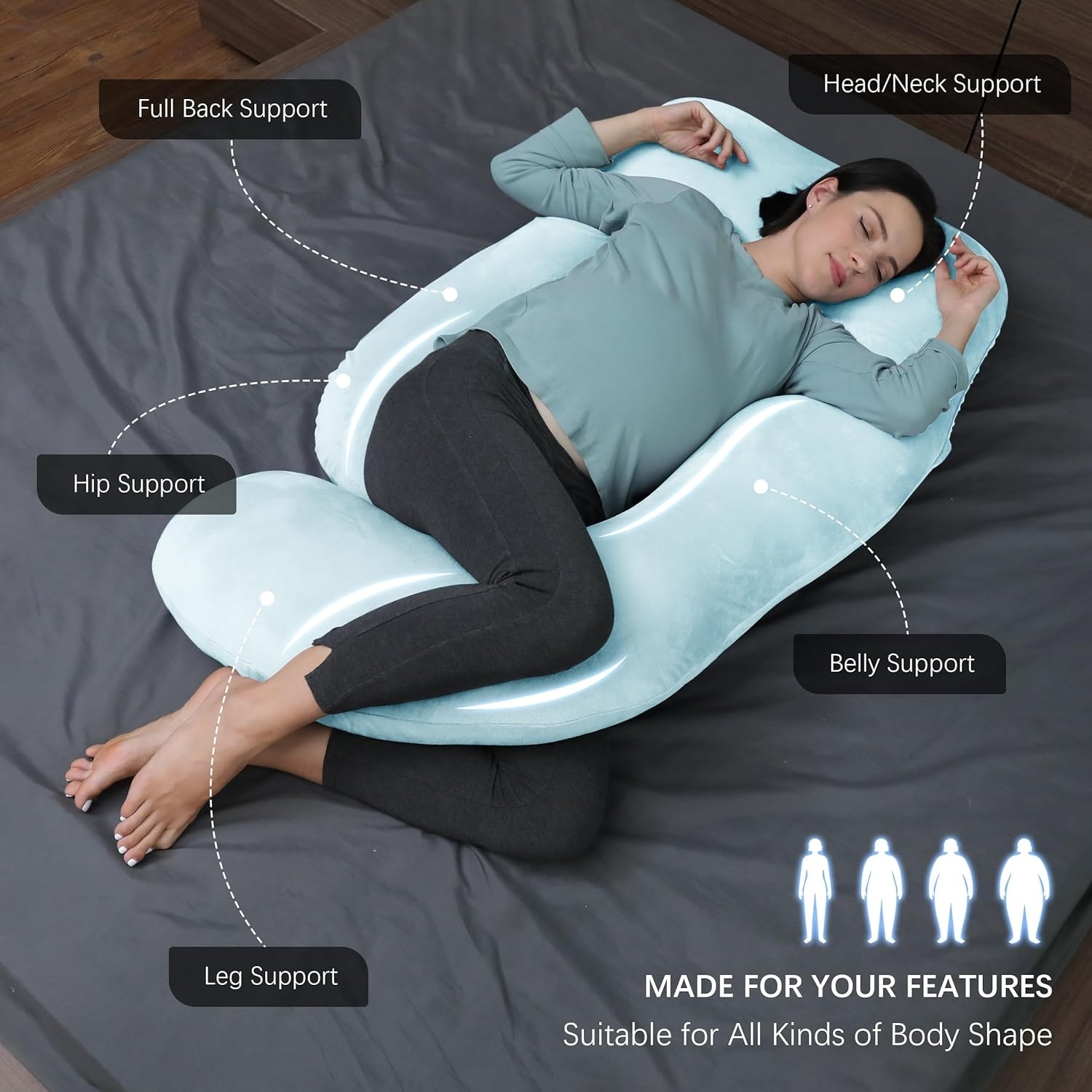 U shaped body pillow bed bath and beyond best sale