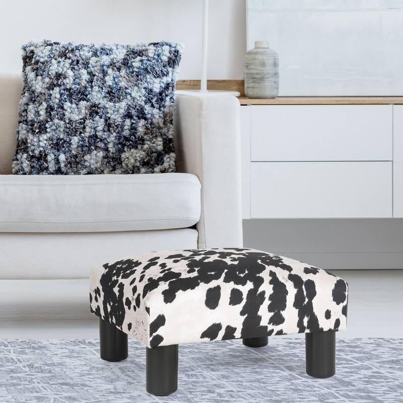 Adeco 15'' Small Ottoman Upholstered Foot Rest