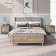preview thumbnail 18 of 56, 4 Pcs Bedroom Sets Platform Bed with 2 Nightstands and Storage