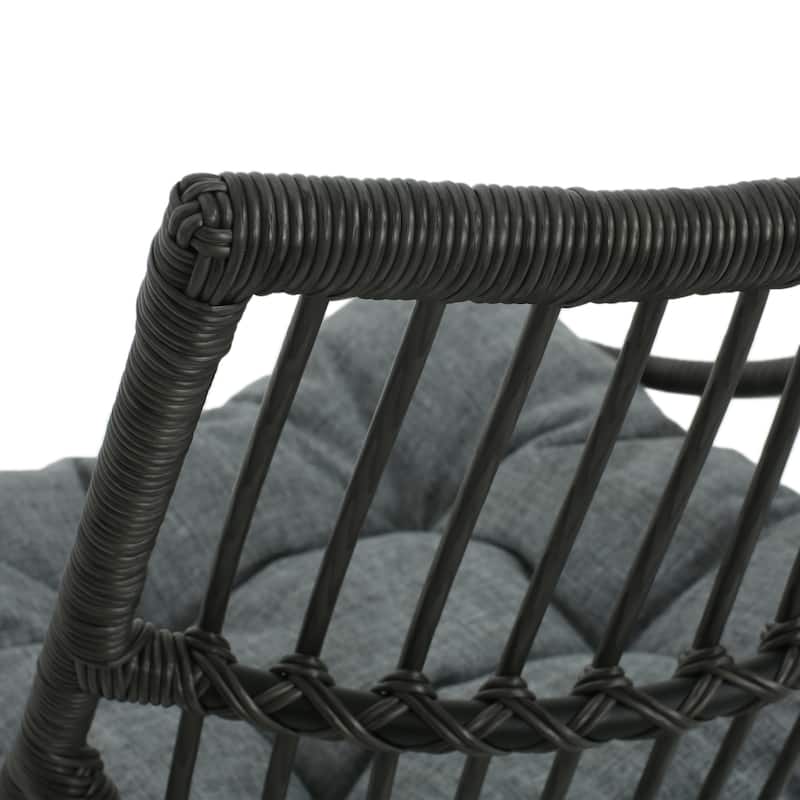 Caryl Outdoor Wicker High Back Lounge Chair (Set of 2) by Christopher Knight Home