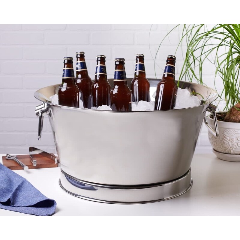 Stainless Steel Wine Cooler Double Walled Insulated Champagne Bucket Beer Wine 