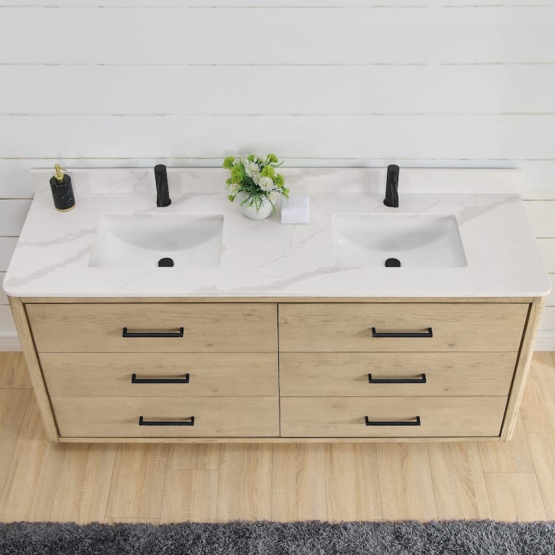 Miseno MV-NM-706572 Porto 72" Free Standing Double Basin Vanity Set