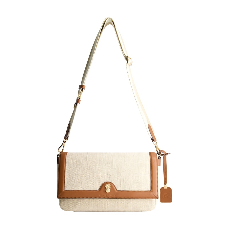 Tommy Bahama Lurex Linen Long Flap Crossbody