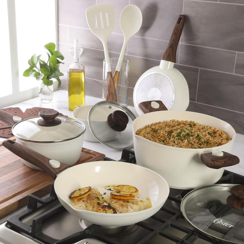 Oster SmartHandle Advance 13-Piece or 18-Piece Nonstick Cookware Set With Utensils & Pan Protectors