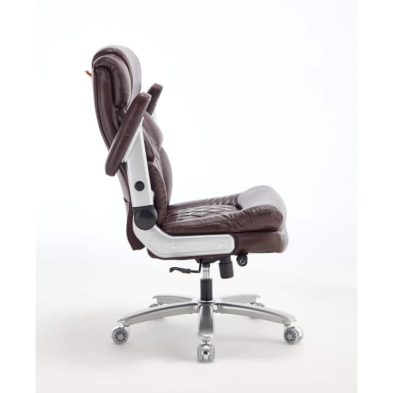 500lbs Big and Tall Office Chair for Heavy People Executive Office Chair with Wide Spring Seat, 360 Swivel Chair
