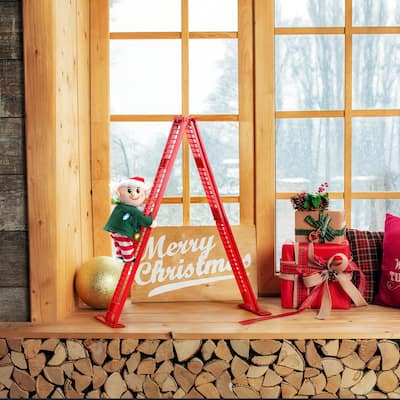 17" Animated Tabletop Climbing Elf