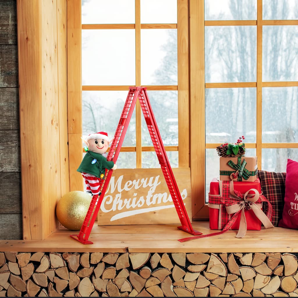 17" Animated Tabletop Climbing Elf