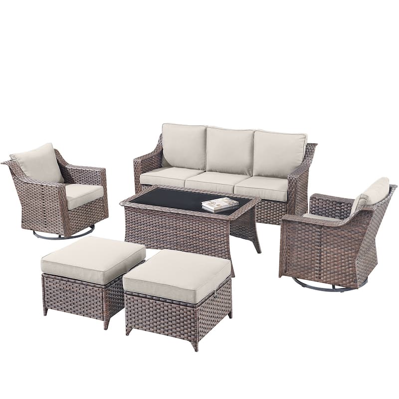 Outside Patio Sofa Chair Set with Cushions