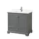 Option Dark Gray / White Quartz Top / Polished Chrome