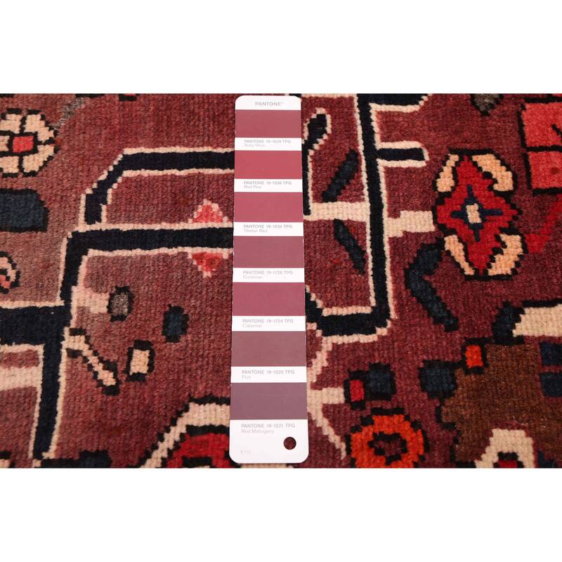 ECARPETGALLERY Hand-knotted Kayseri Vintage Dark Red Wool Rug - 5'1 x 9'1