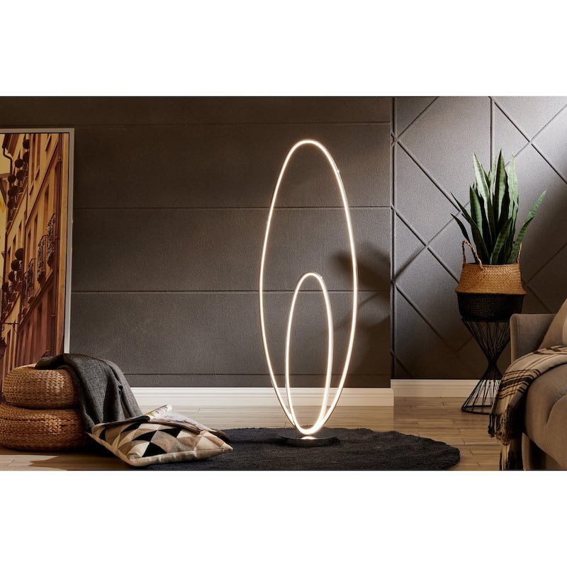 Finesse Decor Milan Chrome LED 65" Dimmable Floor Lamp