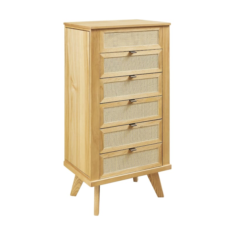 Jewelry Armoire with Storage Drawers and Side Panels - 41" - Brown