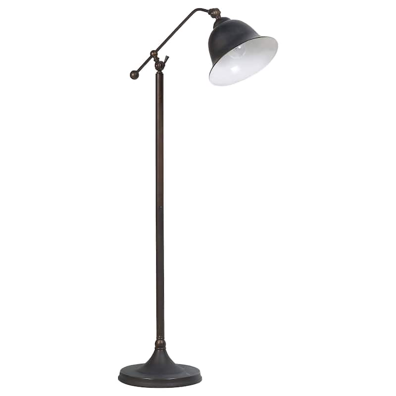 Eduardo 24.5-inch Bell Down Bridge Table Lamp Dark Bronze