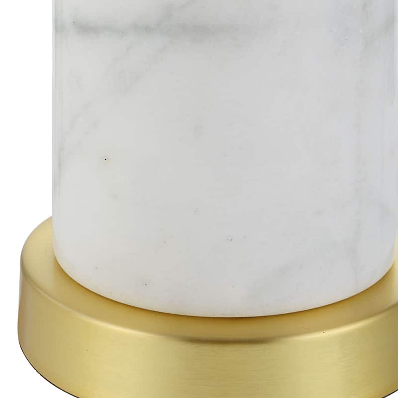 Slim Buffet Table Lamp with Drum Shade - 29.5" - Gold and White