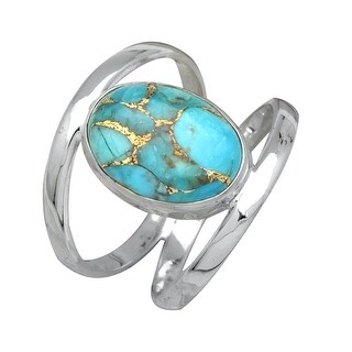 Sterling Ring-Turq Ball Band