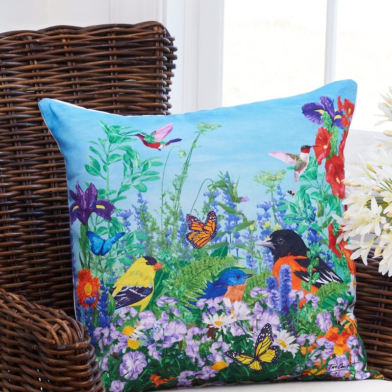 Bird Garden Paradise Pillow