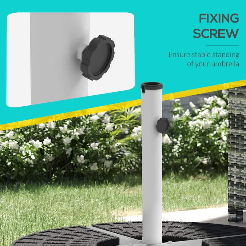 Outsunny Outdoor Universal Cross Brace Stand for Small Offset Umbrella and Market Umbrella, Cross Umbrella Base