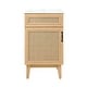 preview thumbnail 23 of 45, Javer Bohemian Rattan Freestanding 2-Shelf Bath Vanity Cabinet Base Only (Sink Basin not Included) 20 in. - Oak