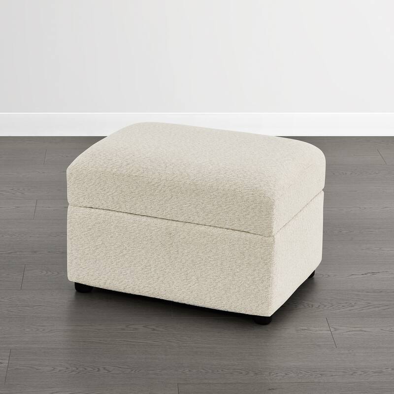 Spruce & Spring Modern Upholstered Swivel Barrel Accent Chair with Ottoman & Removable Slipcover