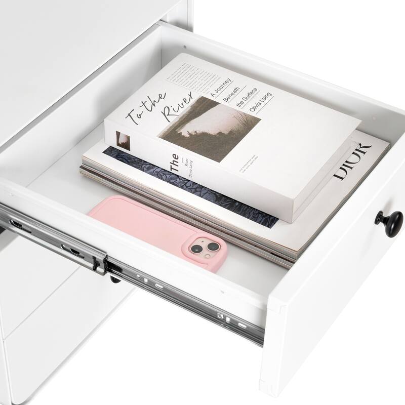 Practical Storage Side Table Bedroom Nightstand, Accent Cabinet