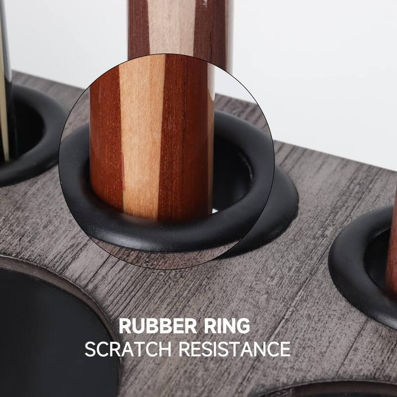 GSE™ 8-Pool Cue Wooden Corner-Style Billiard Pool Cue Rack. Floor Stand Pool Cue Stick Holder