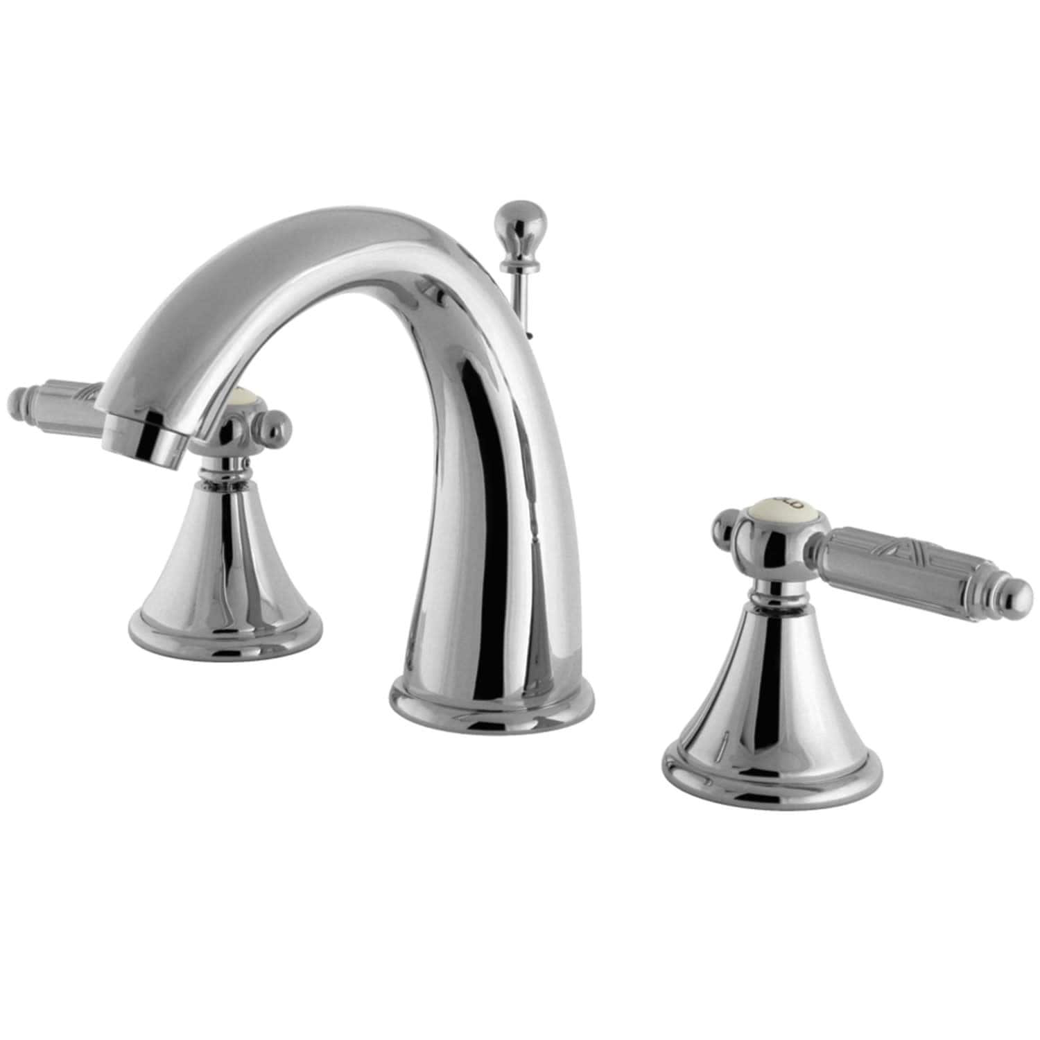 Kingston Brass Georgian 1.2 GPM Widespread Bathroom Faucet with Pop-Up