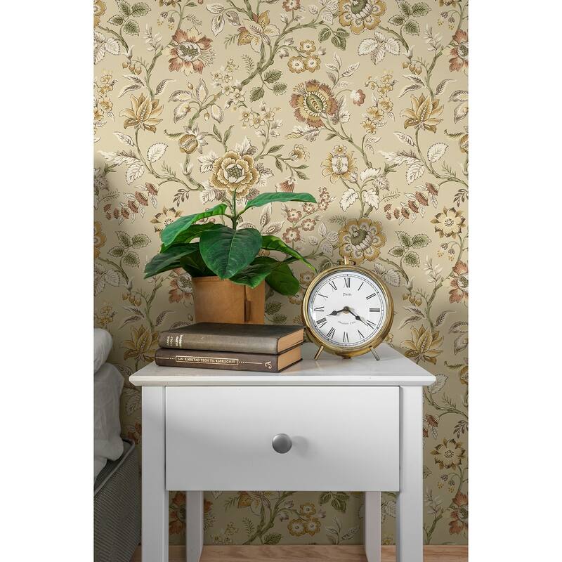 Stacy Garcia Home Jacobean Floral Trail Peel and Stick Wallpaper