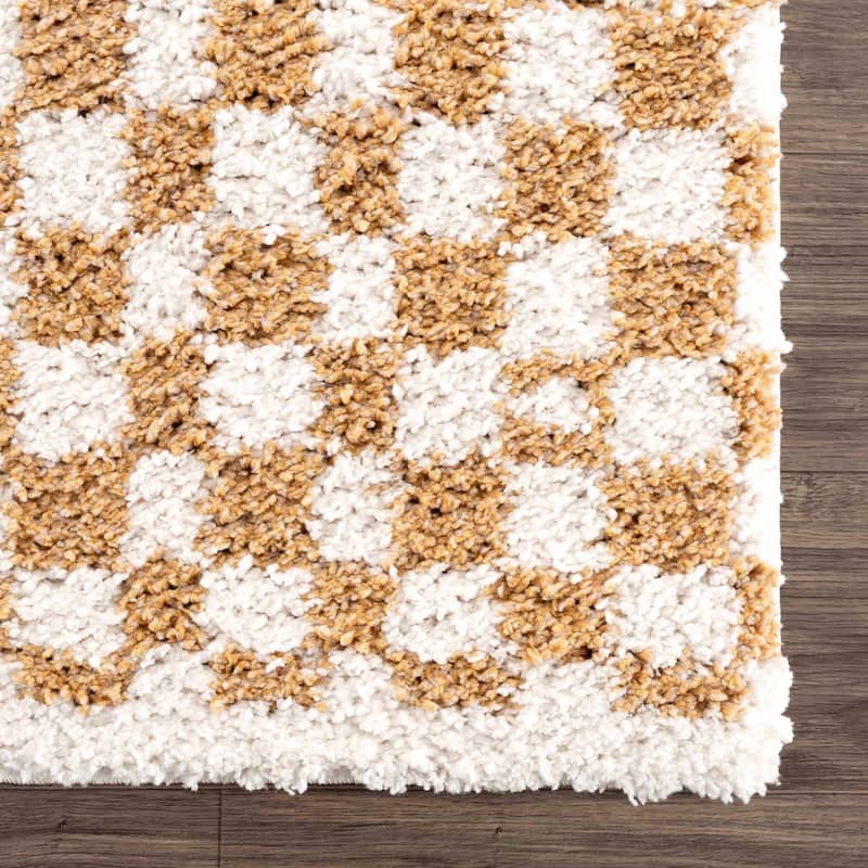 Hauteloom Kieu Hallway, Kitchen Runner Rug - Plush Pile - Driftwood, Black White, Silverton - 2'7" x 7'3"