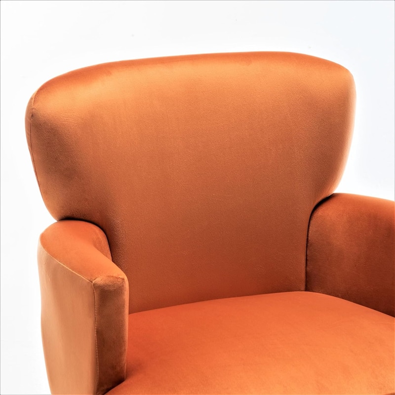 US Pride Furniture Trendy Velvet Accent Chair with Gold Metal Legs Upholstered Armchair