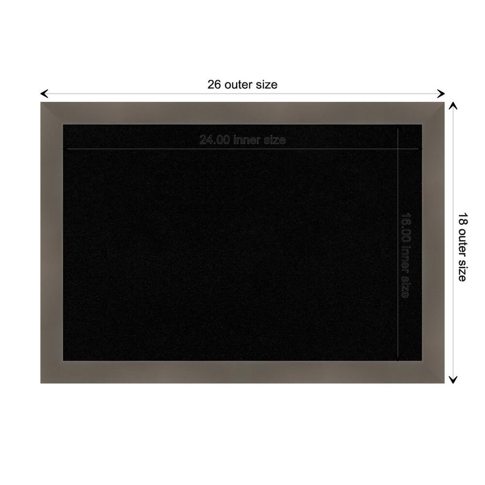 Edwin Clay Grey Wood Framed Black Corkboard Bulletin Board