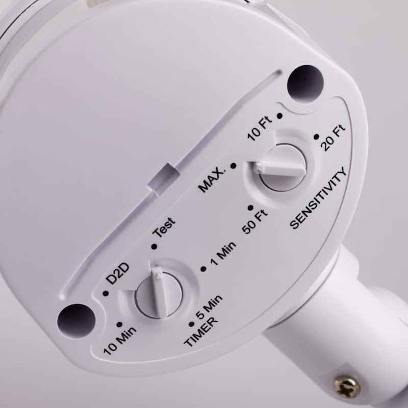 LED Security Light Dual Head With Motion Sensor White Finish 4000K