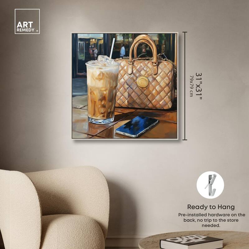 Out For Some Iced Coffee Canvas by Art Remedy