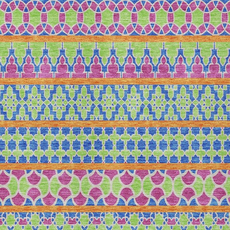 HomeRoots Quatrefoil Transitional Rectangle Outdoor Rug