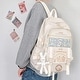 preview thumbnail 7 of 12, Backpack Cute Anime Student Schoolbag Cartoon Casual Travel Bag for Boys and Girls School Season Backpack (White)