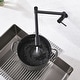 preview thumbnail 1 of 3, Brass Folding Faucet Wall Mount Kitchen Faucet Two Handles Black