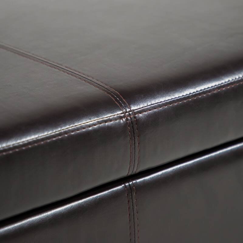 DH Basic Modern Brian 48-inch Rectangular Linen Storage Ottoman Bench by Denhour