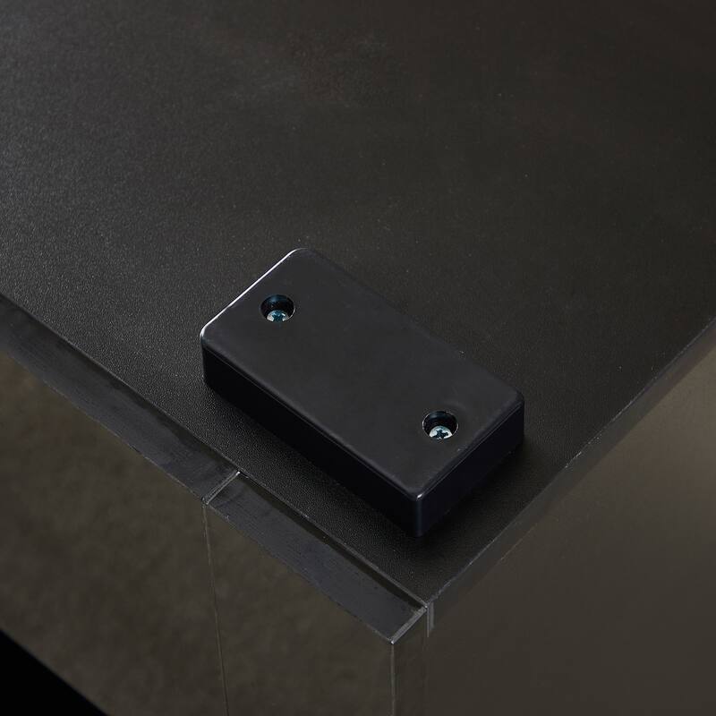 Black 51.2" TV Stand with LED Lights and 2 Large Storage Drawer for TVs Up to 55"